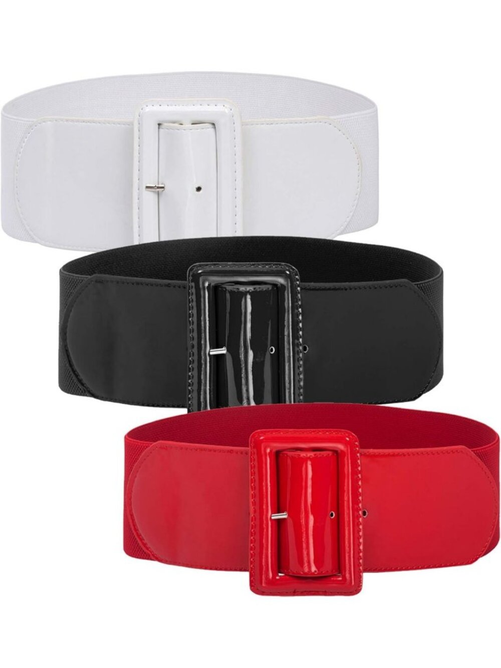 Women's 3-Inch Wide Stretchy Elastic Belt - Comfortable & Versatile Fashion